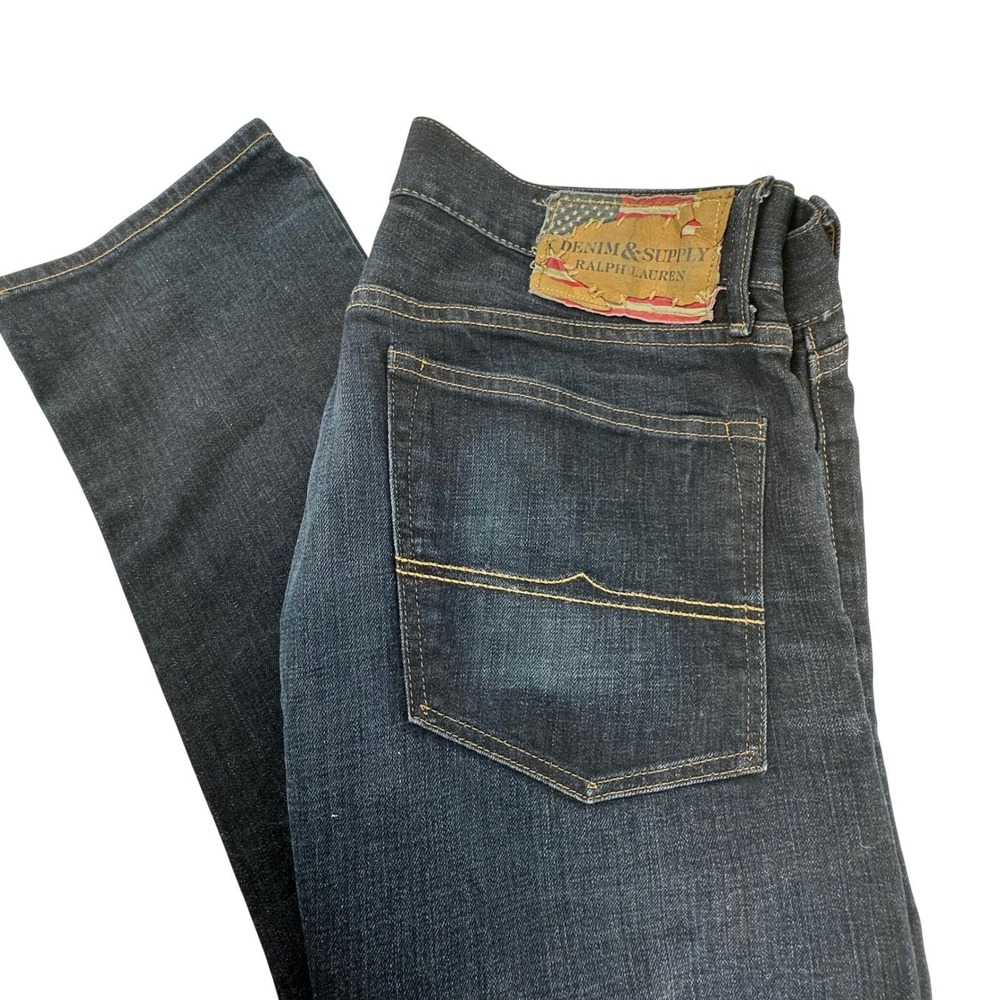 Denim & Supply Ralph Lauren Mens D&S Prospect Slim Blue Wash Jeans 36x30 Indigo